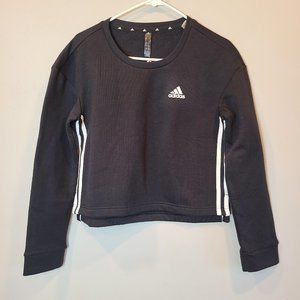 Adidas Primegreen Sweatshirt Crop Top NWT Womens Extra Small Black